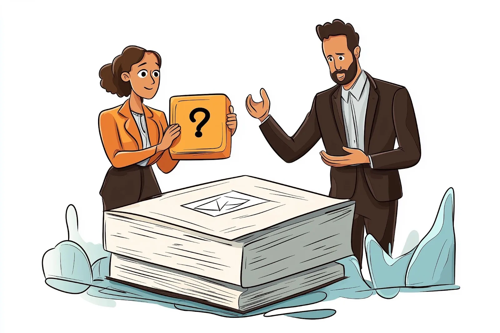 Two people assessing risk