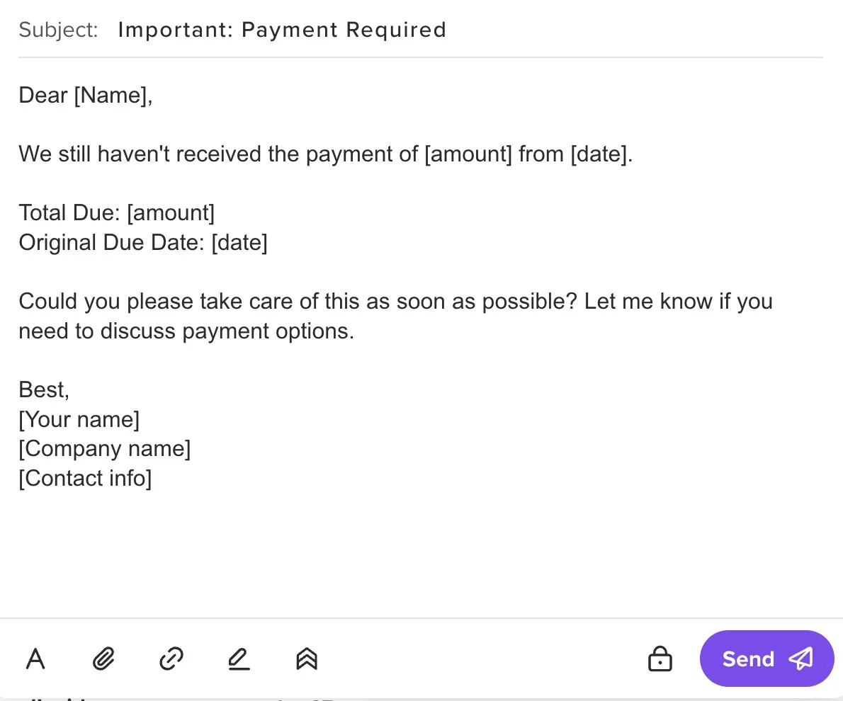 Third reminder email example