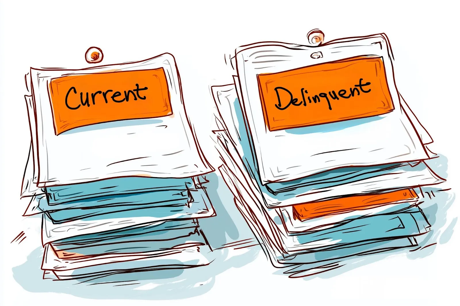 Current and Delinquent stack