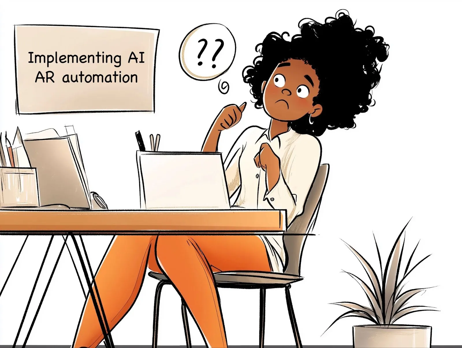 A person thinking about AI AR automation