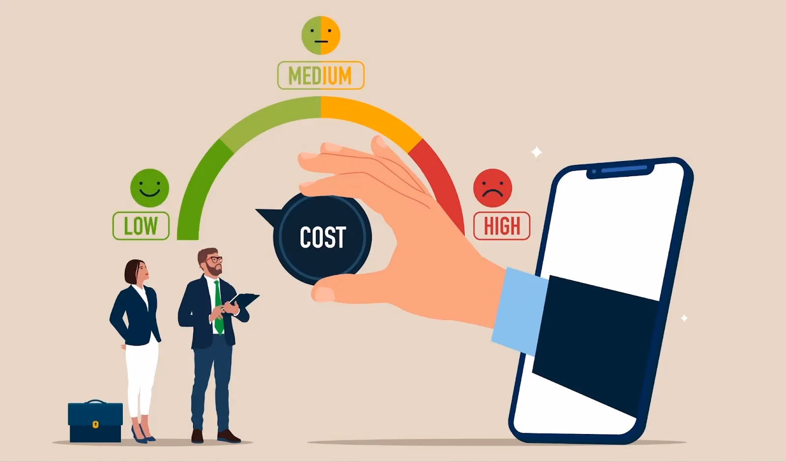People discussing cost