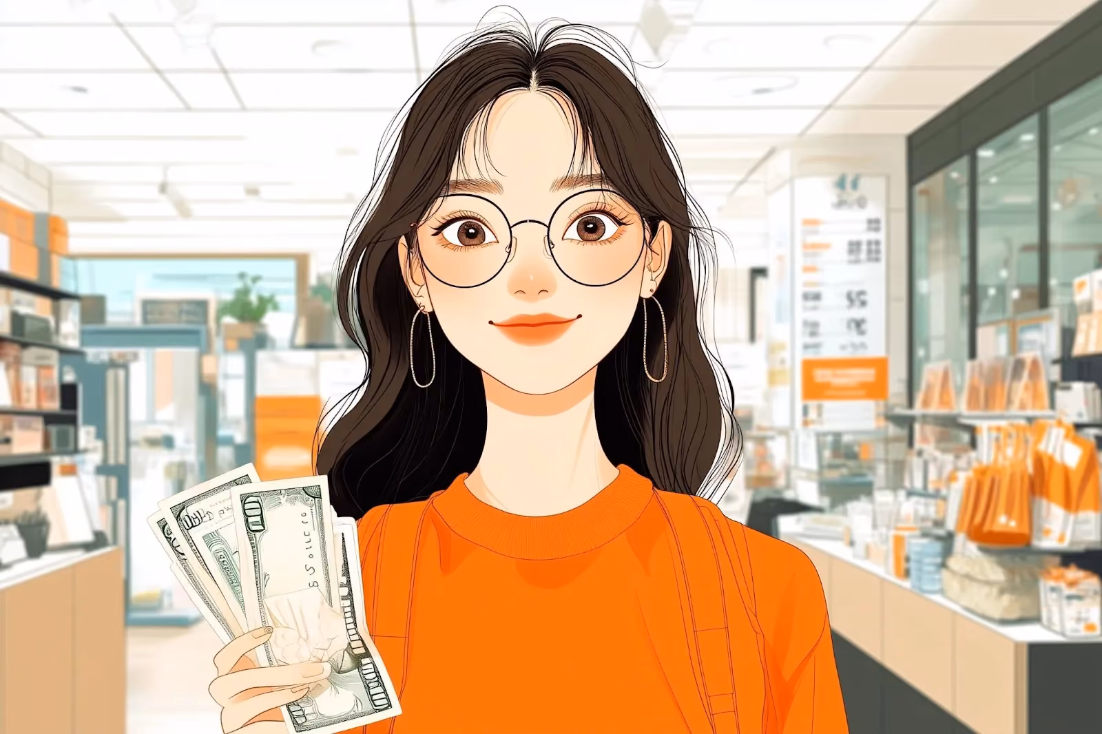 A person with money