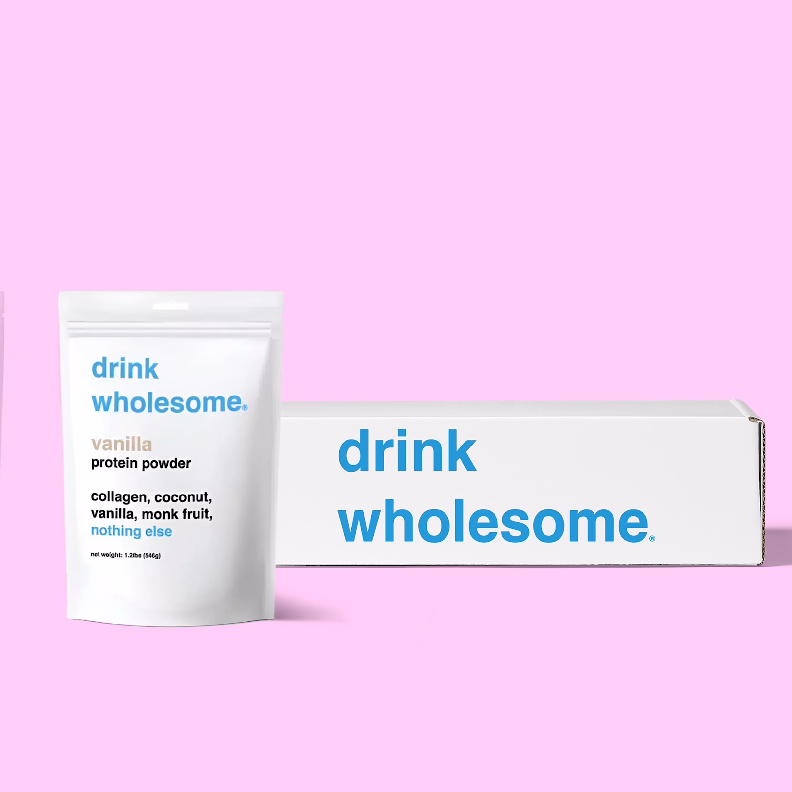 Custom packaging with a clear tagline and clean minimalistic design.