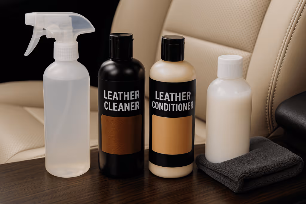 Produtos essenciais para a limpeza de banco de couro