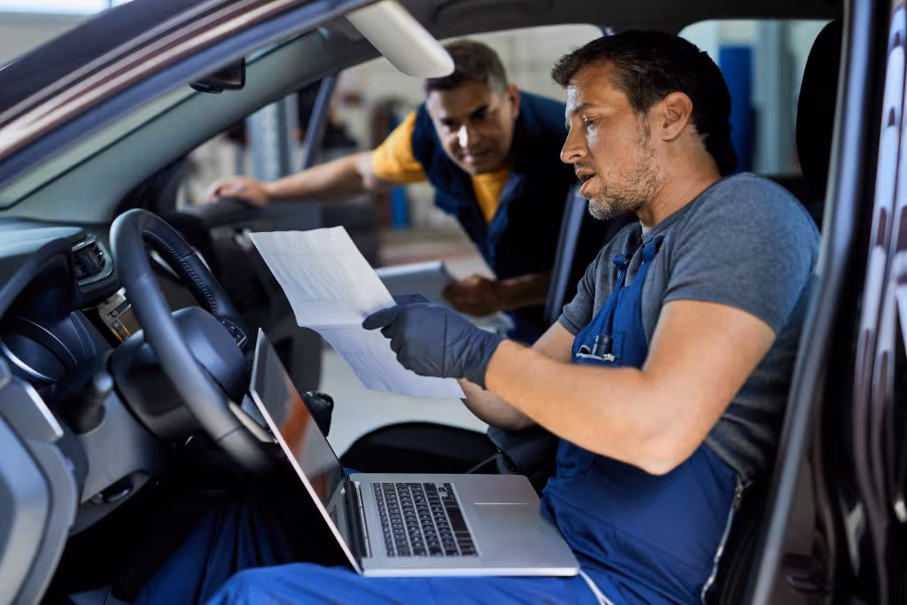 Tabela CFOP aplicada na emissão de notas fiscais para serviços automotivos.