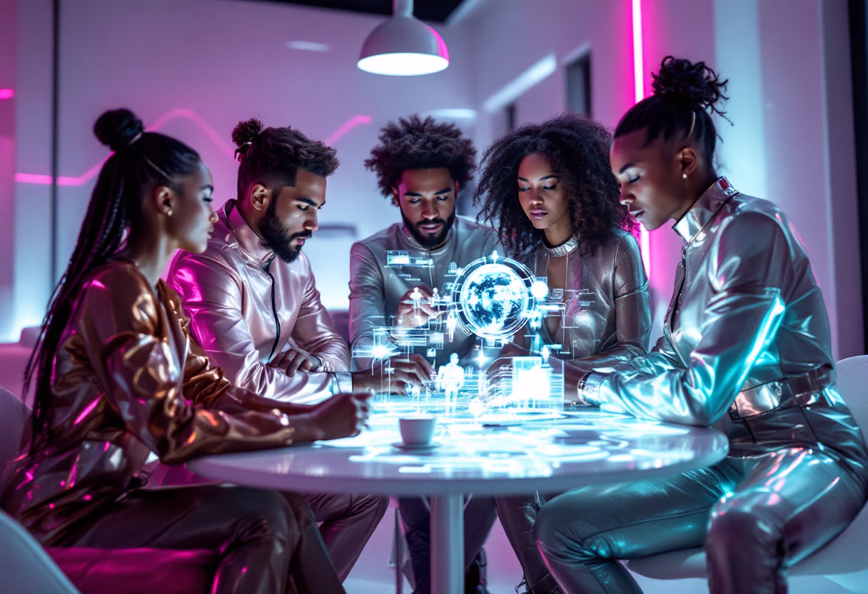 image of diverse business team working (for a erp company)