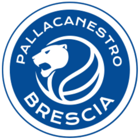 Logo blu della Pallacanestro Brescia con testa di leone stilizzata al centro.