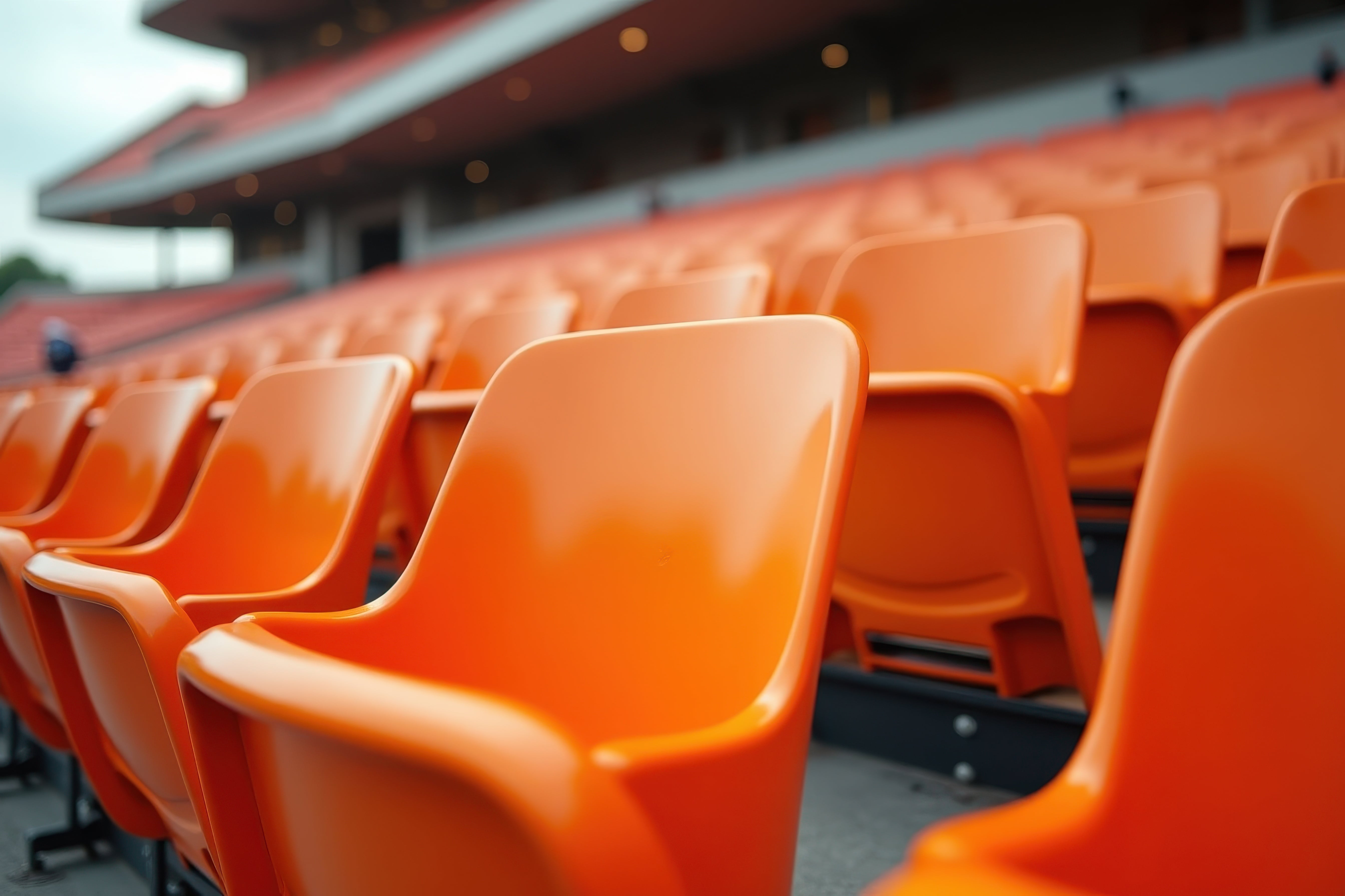 stadium seats stock image