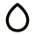 Stylized droplet shape, representing a liquid or fluid element.
