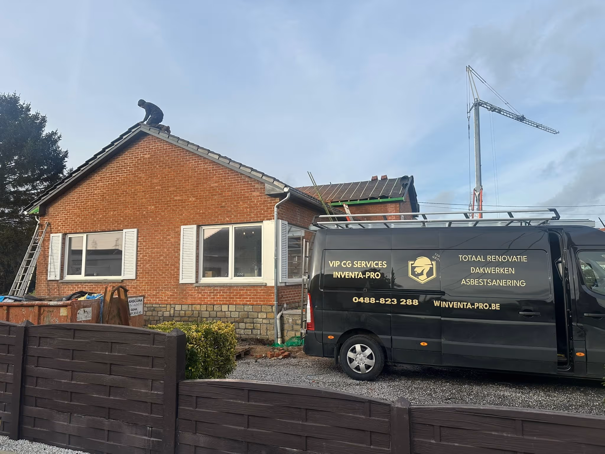 Inventa BV dakrenovatie ouderlijk huis.