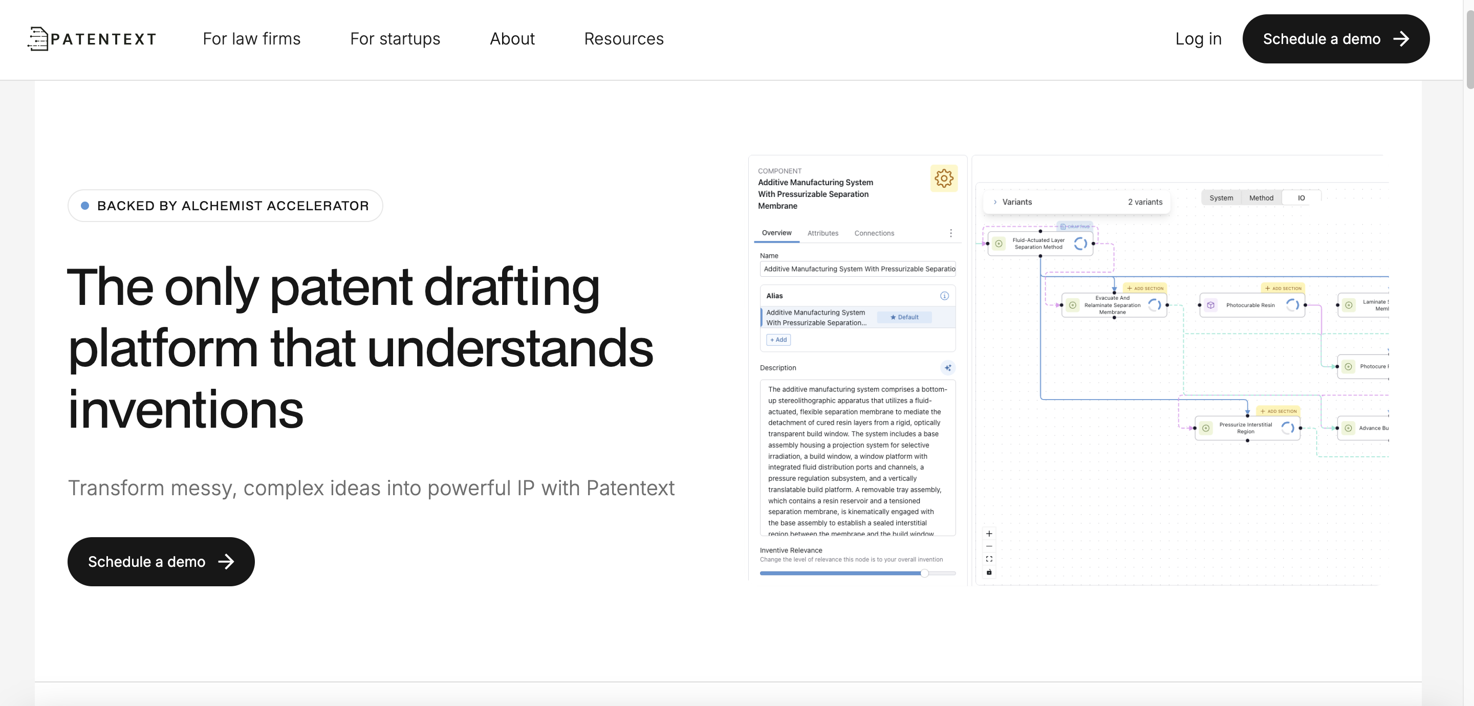 Patentext screenshot