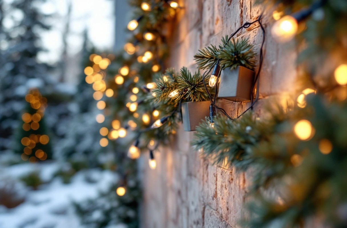 Professional image illustrating Installation Process for Christmas Lights