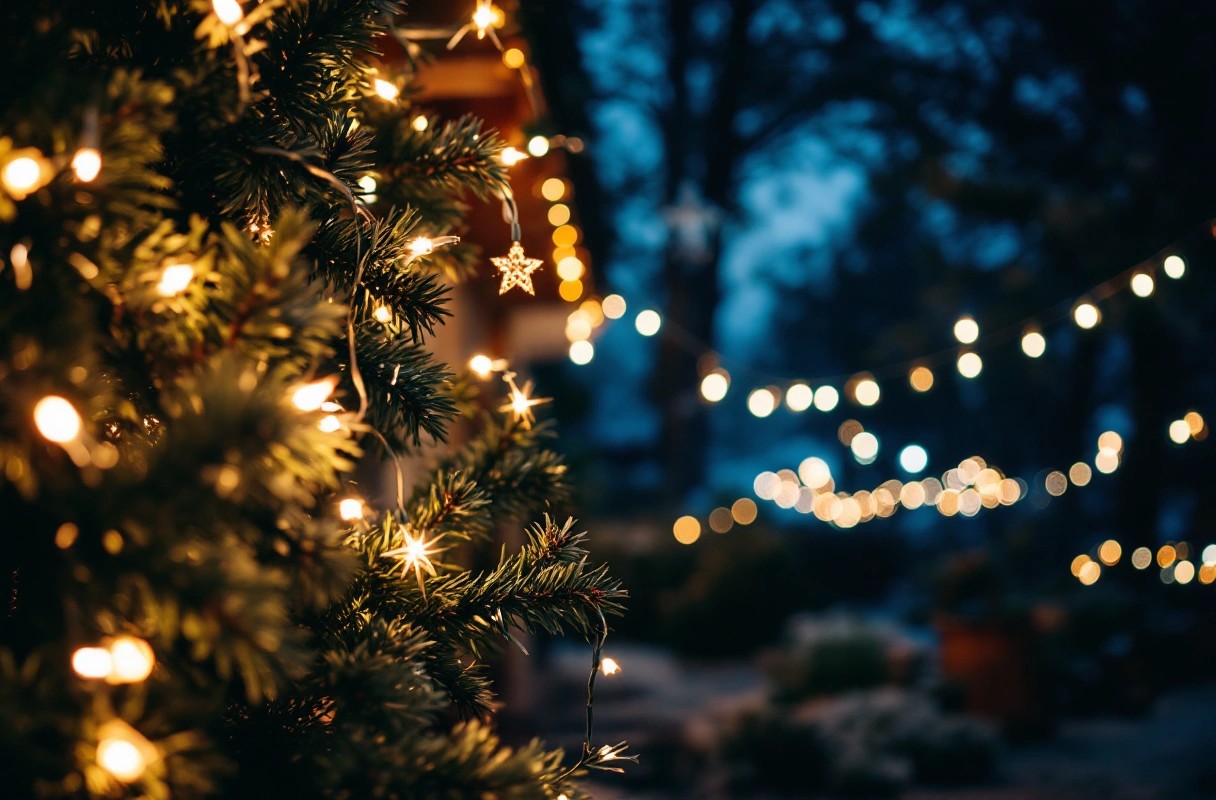 Professional image illustrating Essential Safety Tips for Christmas Light Installation