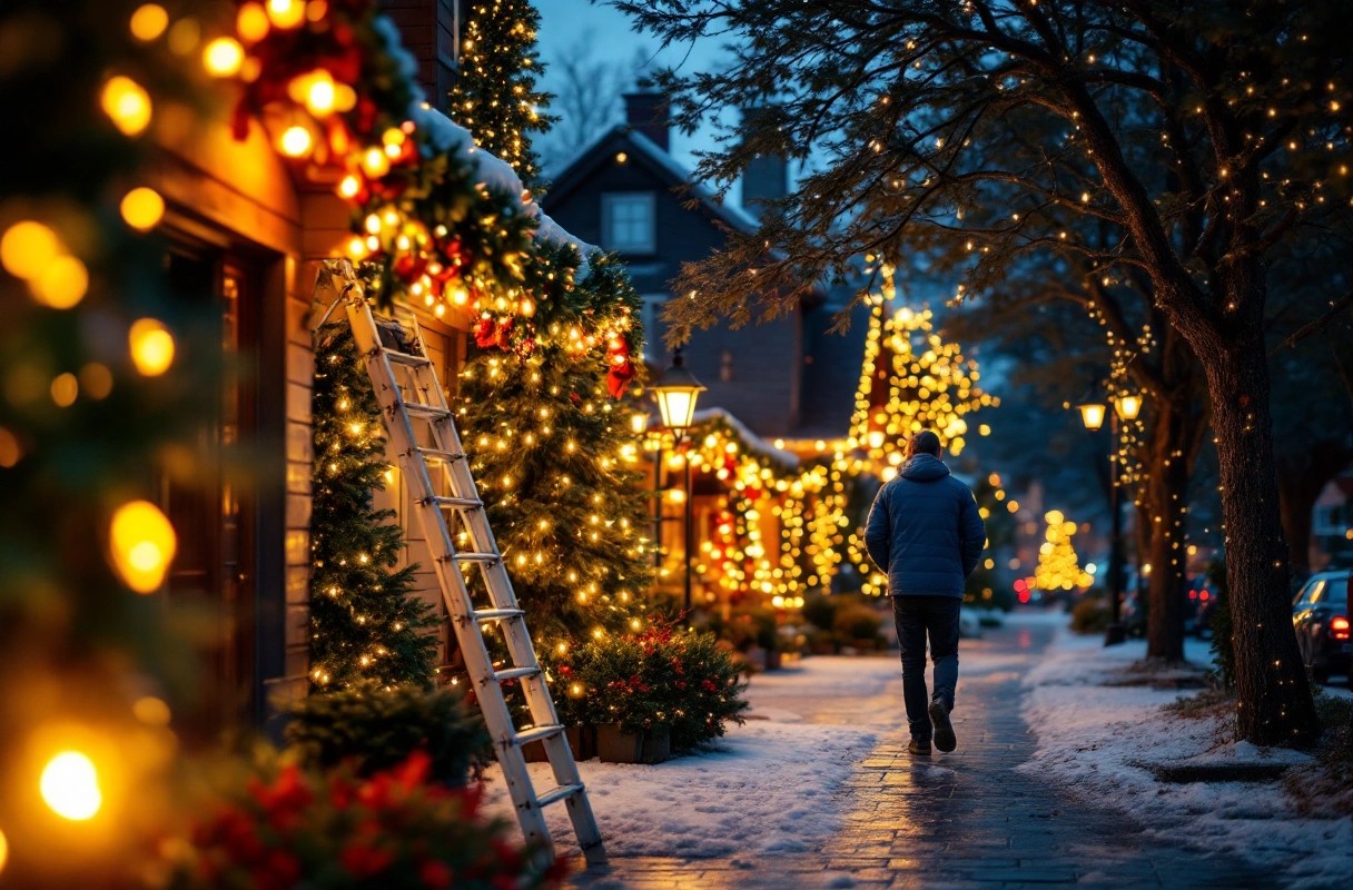 Professional image illustrating Seasonal Lighting Services and Trends