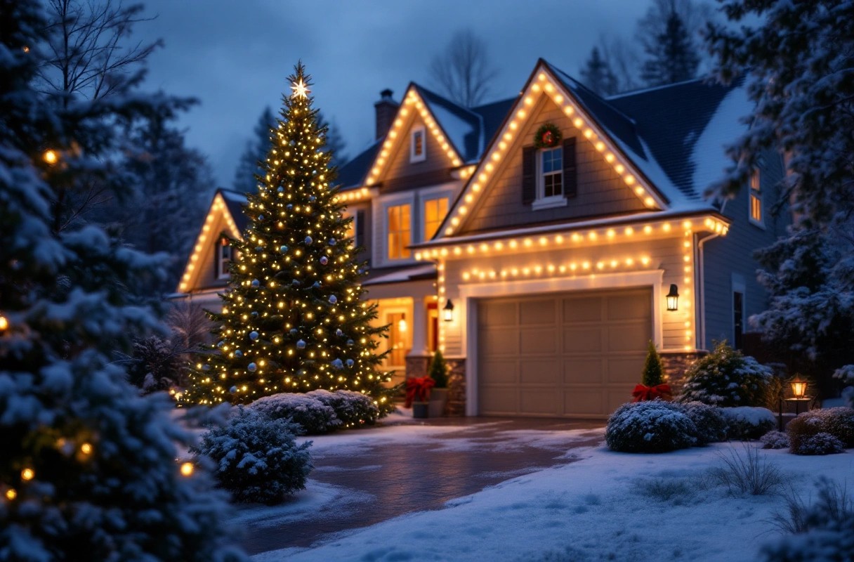Professional image illustrating Understanding the Benefits of Professional Christmas Light Installation