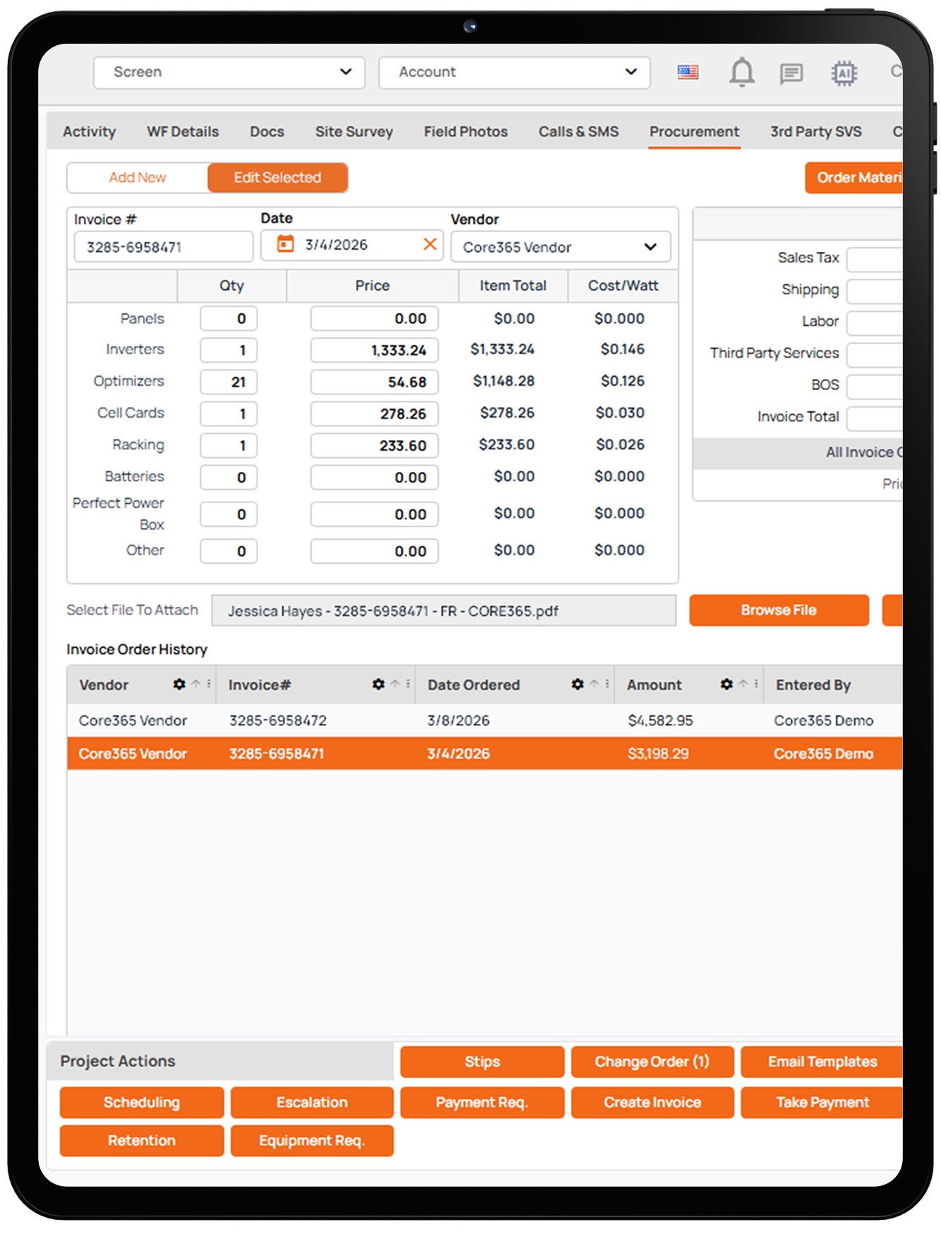 Inventory-Based Cost Tracking & Accuracy