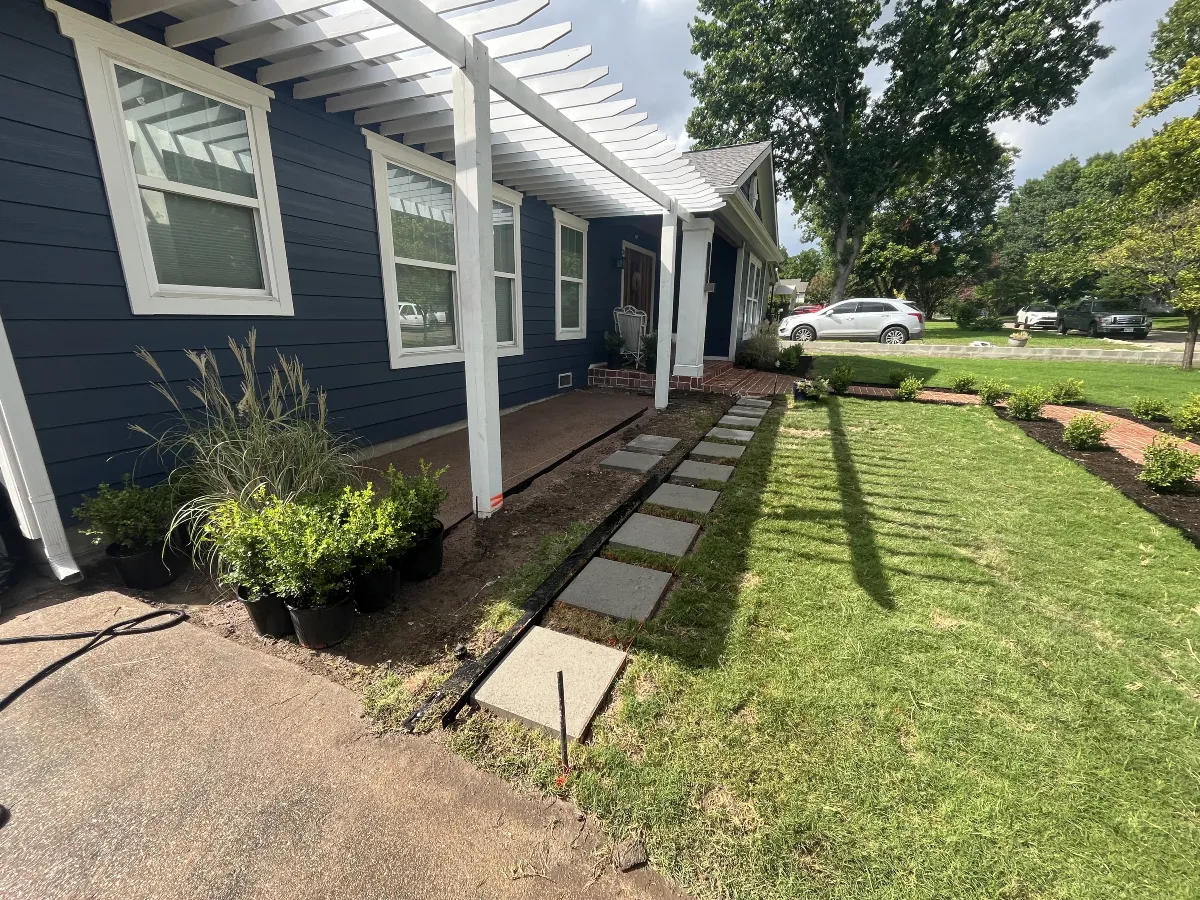 Patio paver installation in Dallas TX — Prestige Landscape and Design