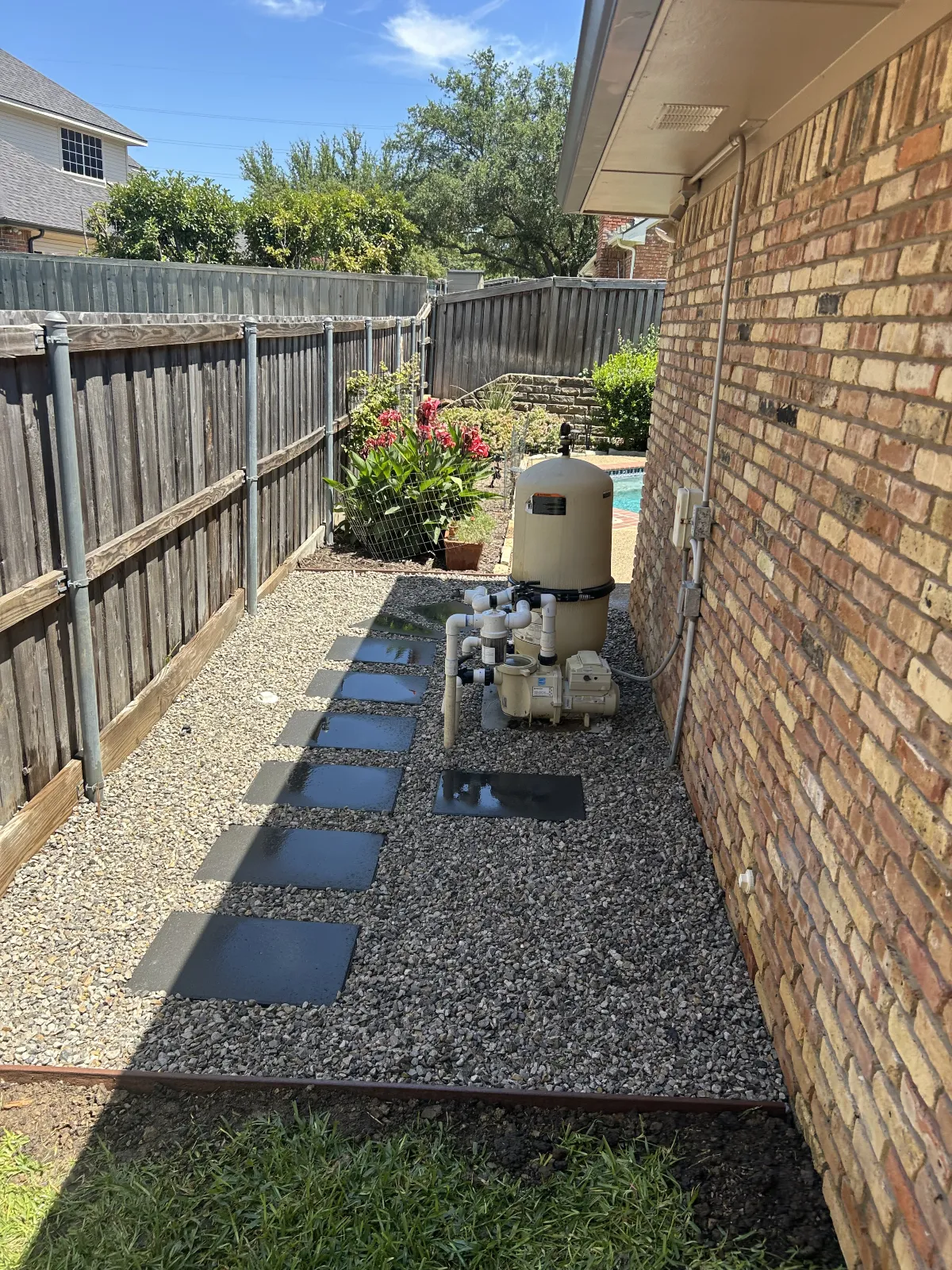 Concrete driveway installation in Dallas TX — broom finish