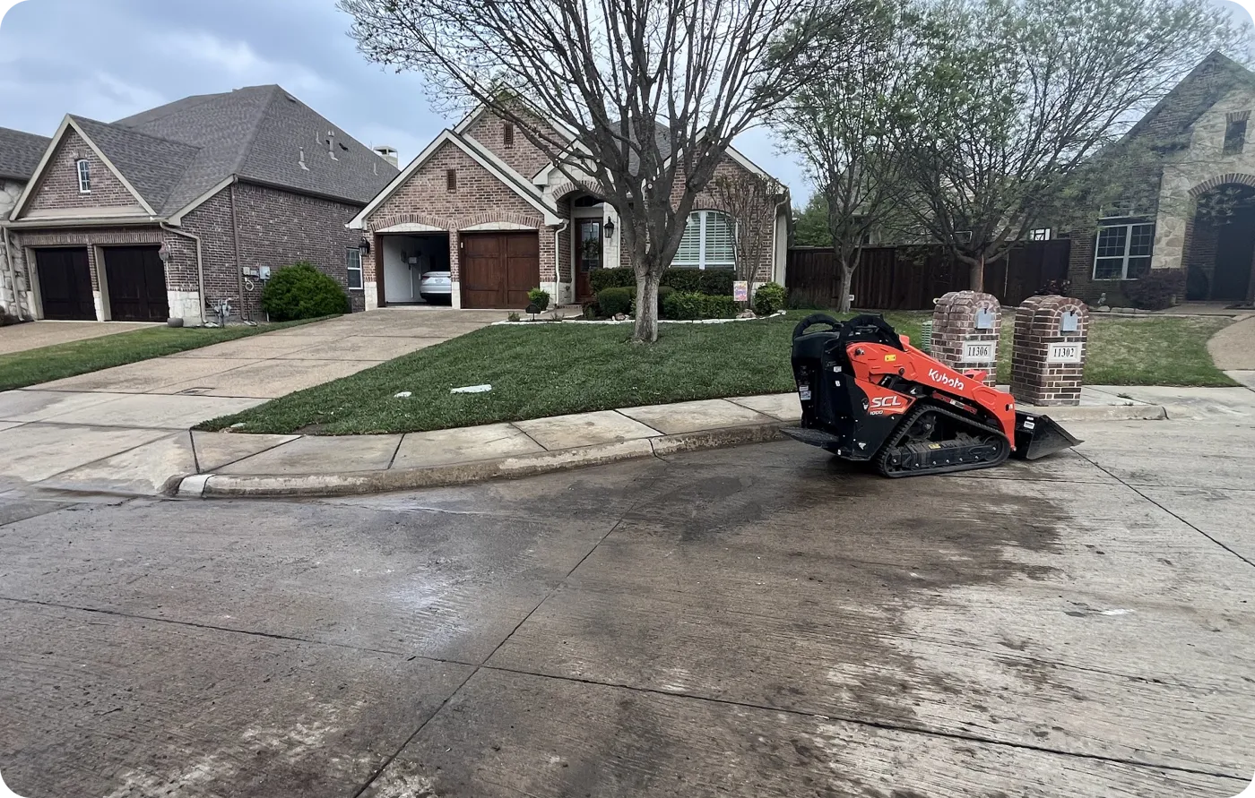 Concrete driveway installation in Dallas TX