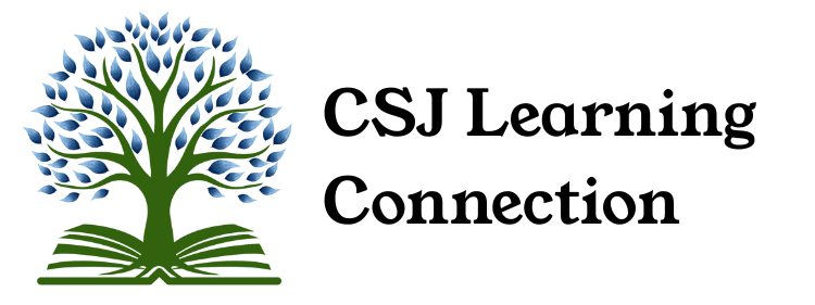 CSJ Learning Connection logo with name. 