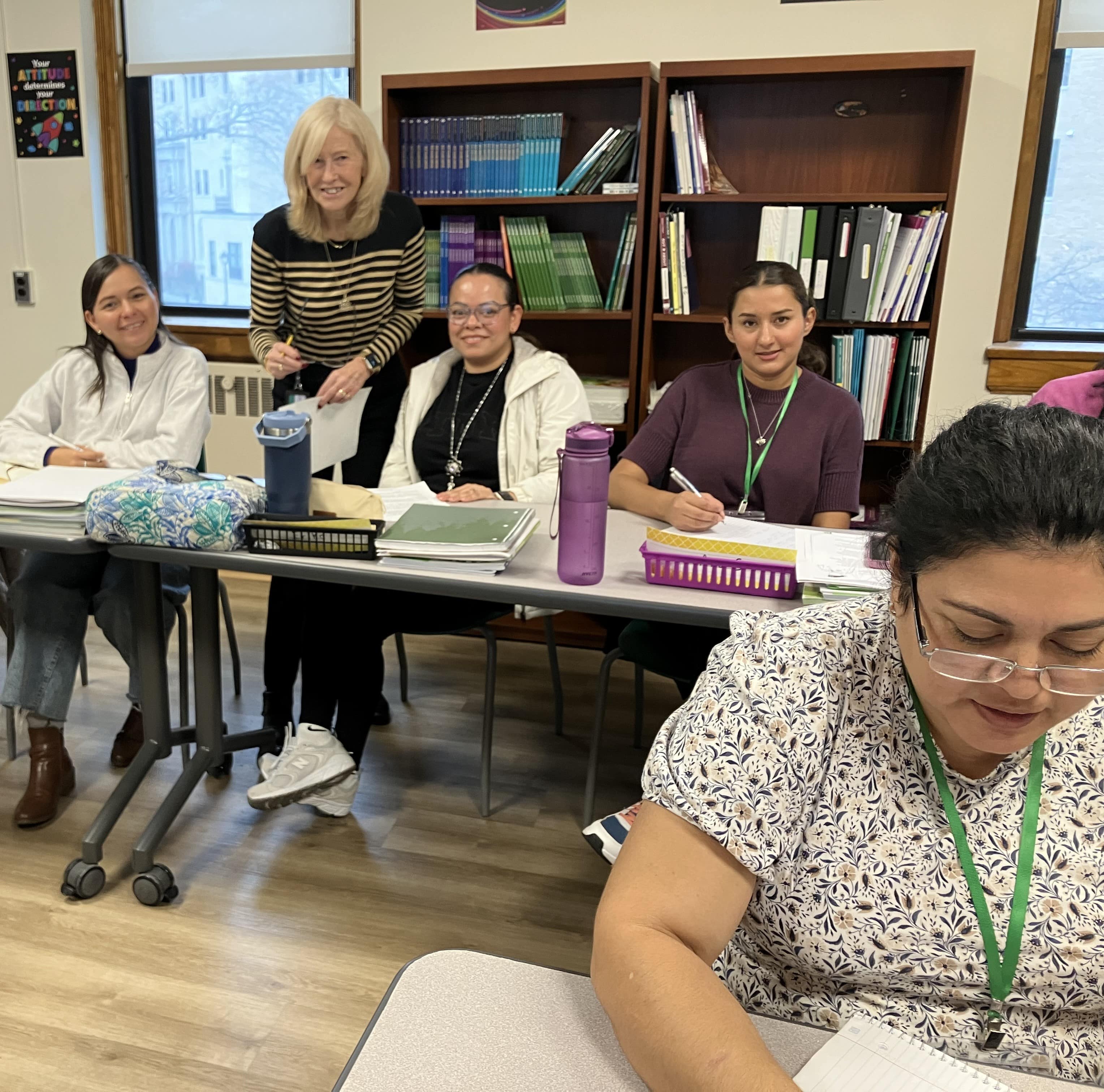 Adult Basic Education - students studying. 