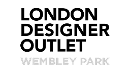 London Designer Outlet logo at Wembley Park in bold black typography