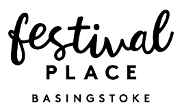 Festival Place Basingstoke logo in stylish black and white typography