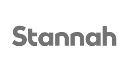 Stannah logo in gray uppercase letters on white background