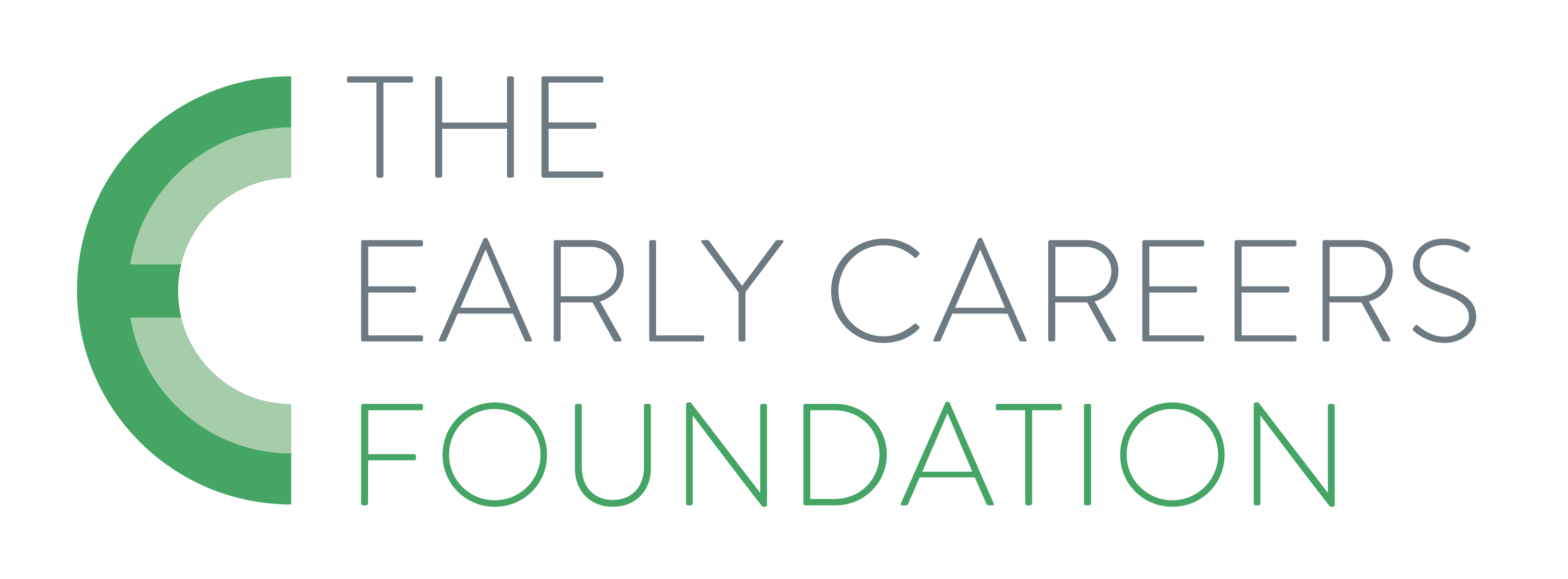 The Early Careers Foundation logo with green and gray typography