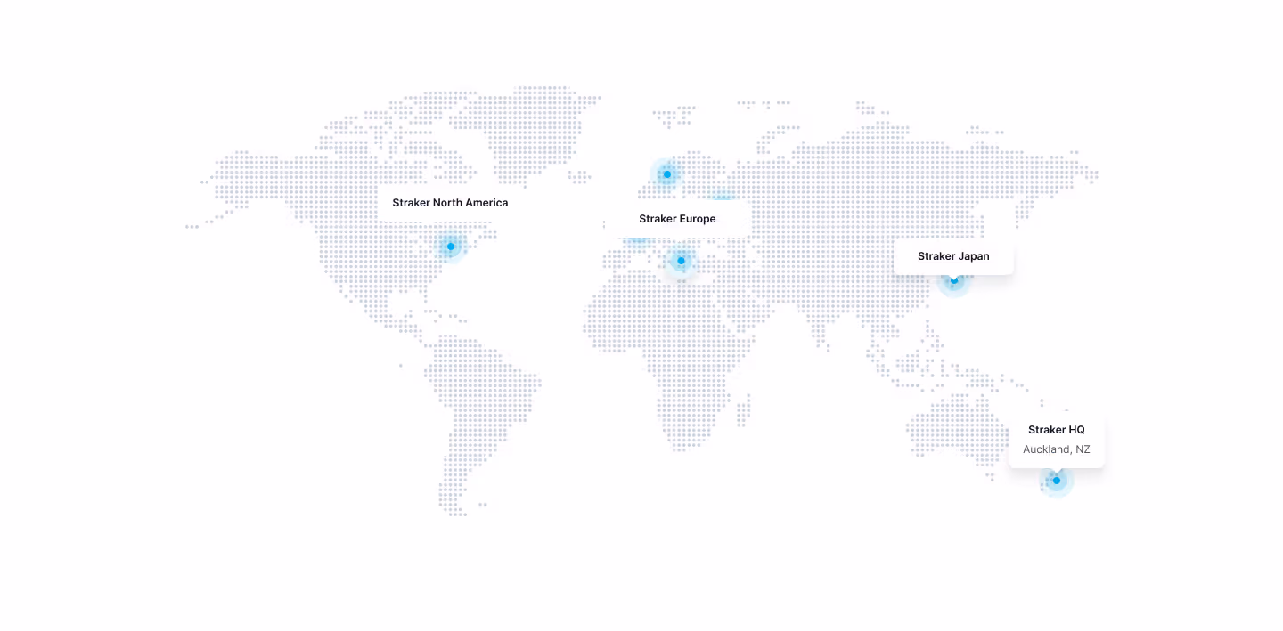 Map of Straker Offices