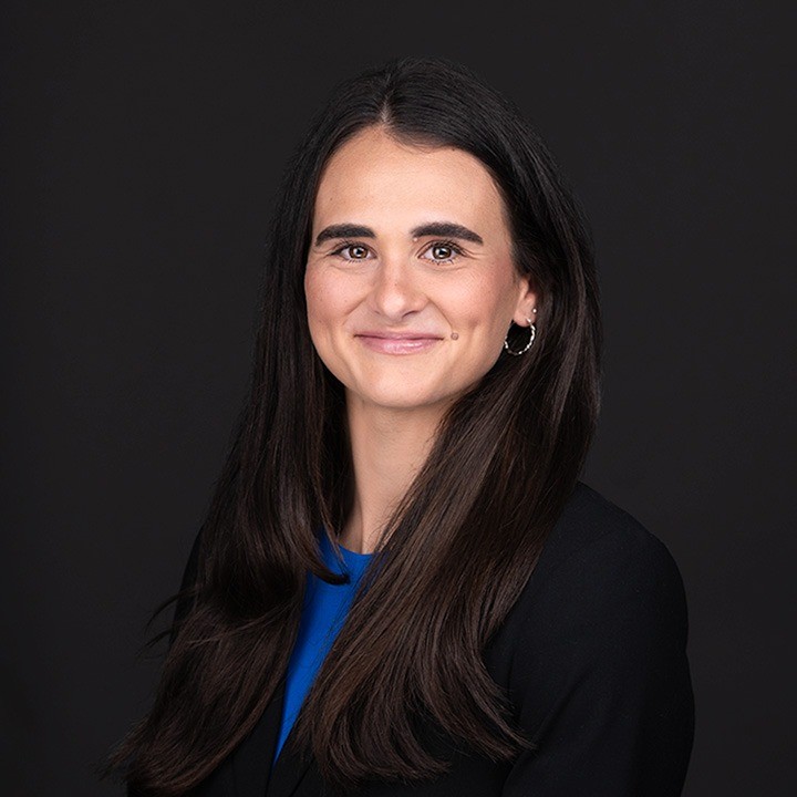 Professional headshot of Kayla Hergott Heiny, successful MBA program admit and M7A client