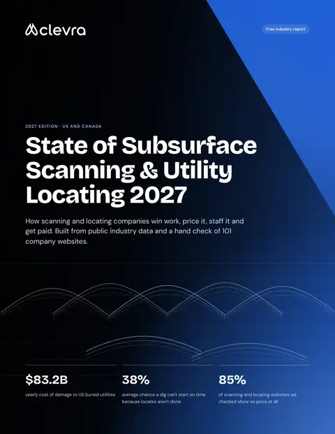 Cover of the State of Subsurface Scanning and Utility Locating 2027 report