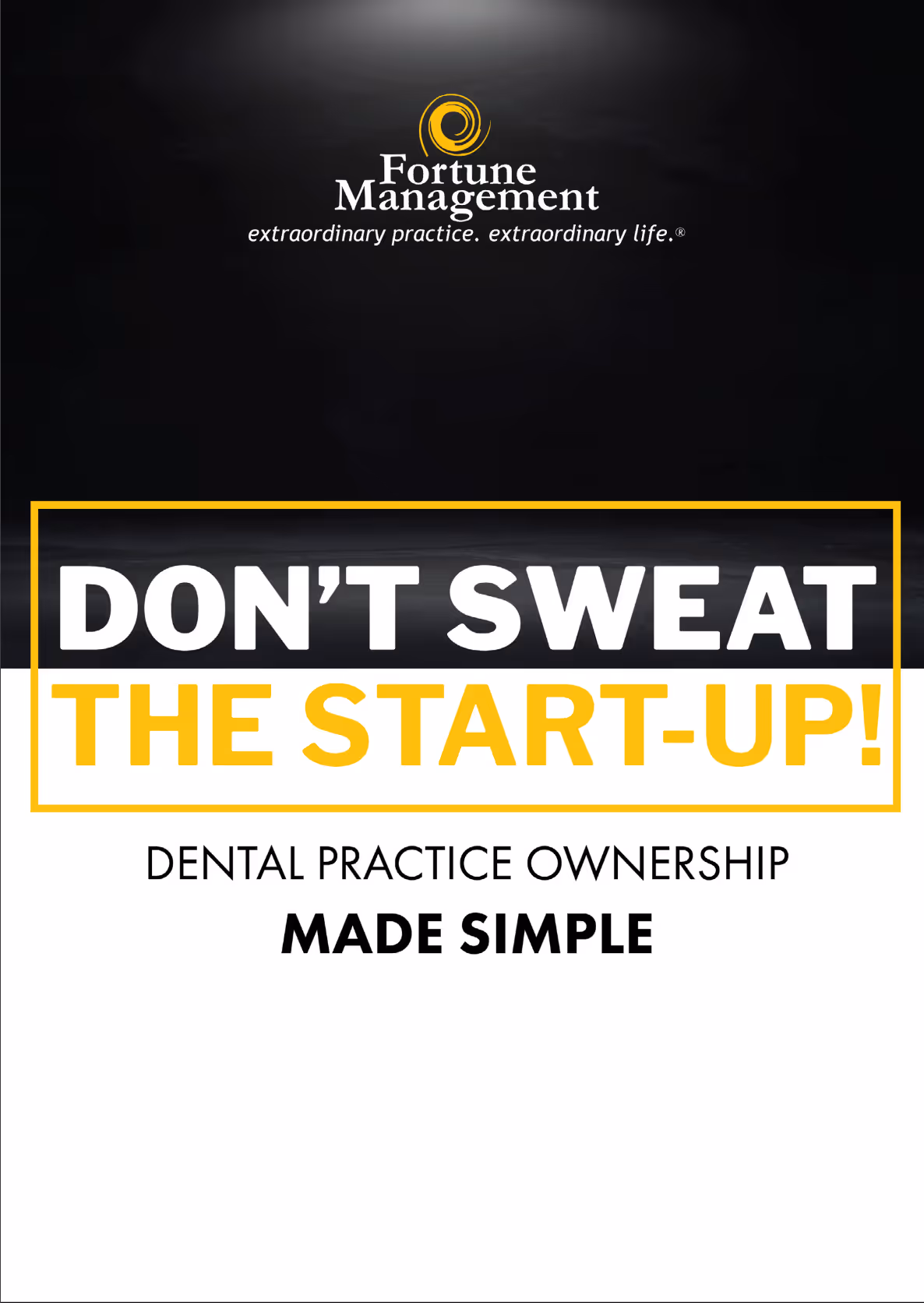 Don't Sweat The Start-Up