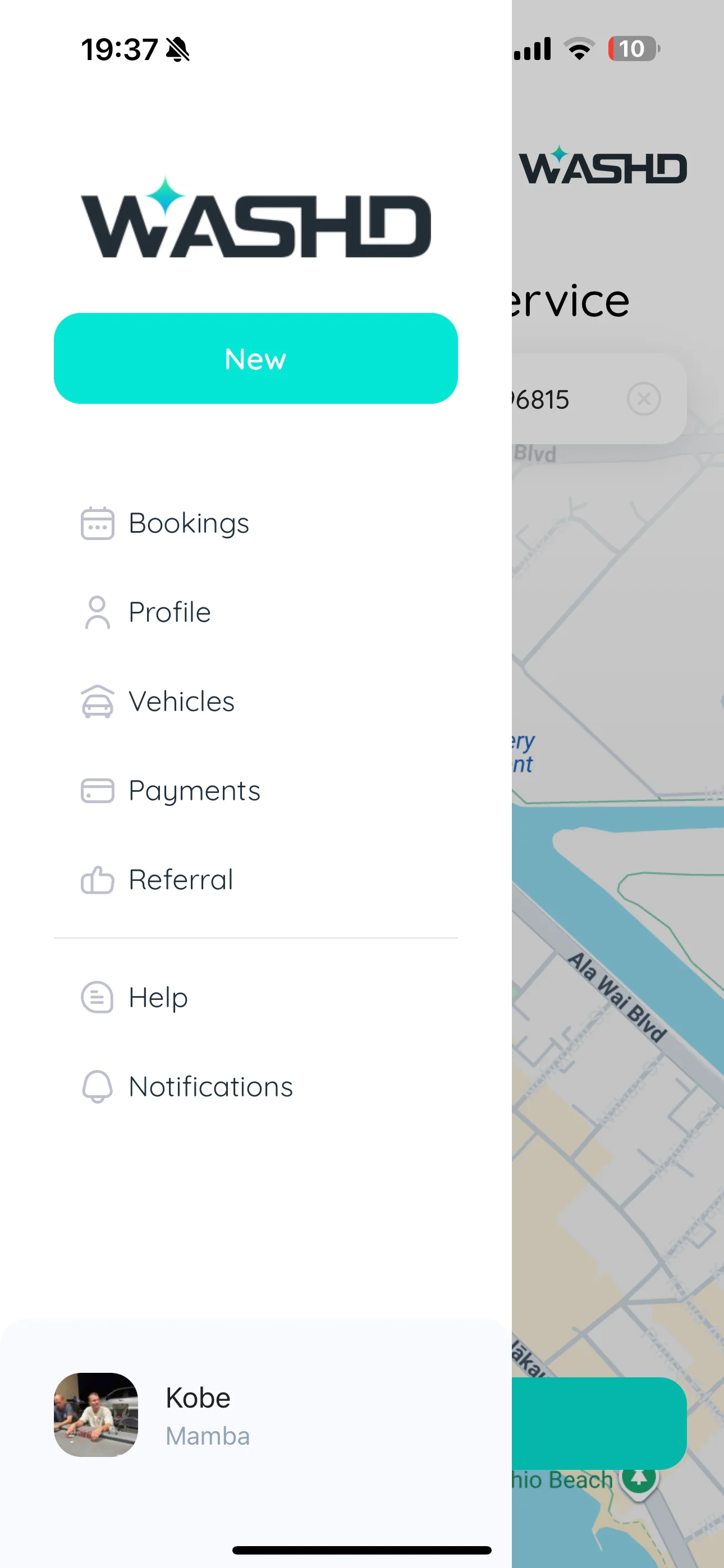 WASHD App — book mobile car detailing anywhere on Oʻahu
