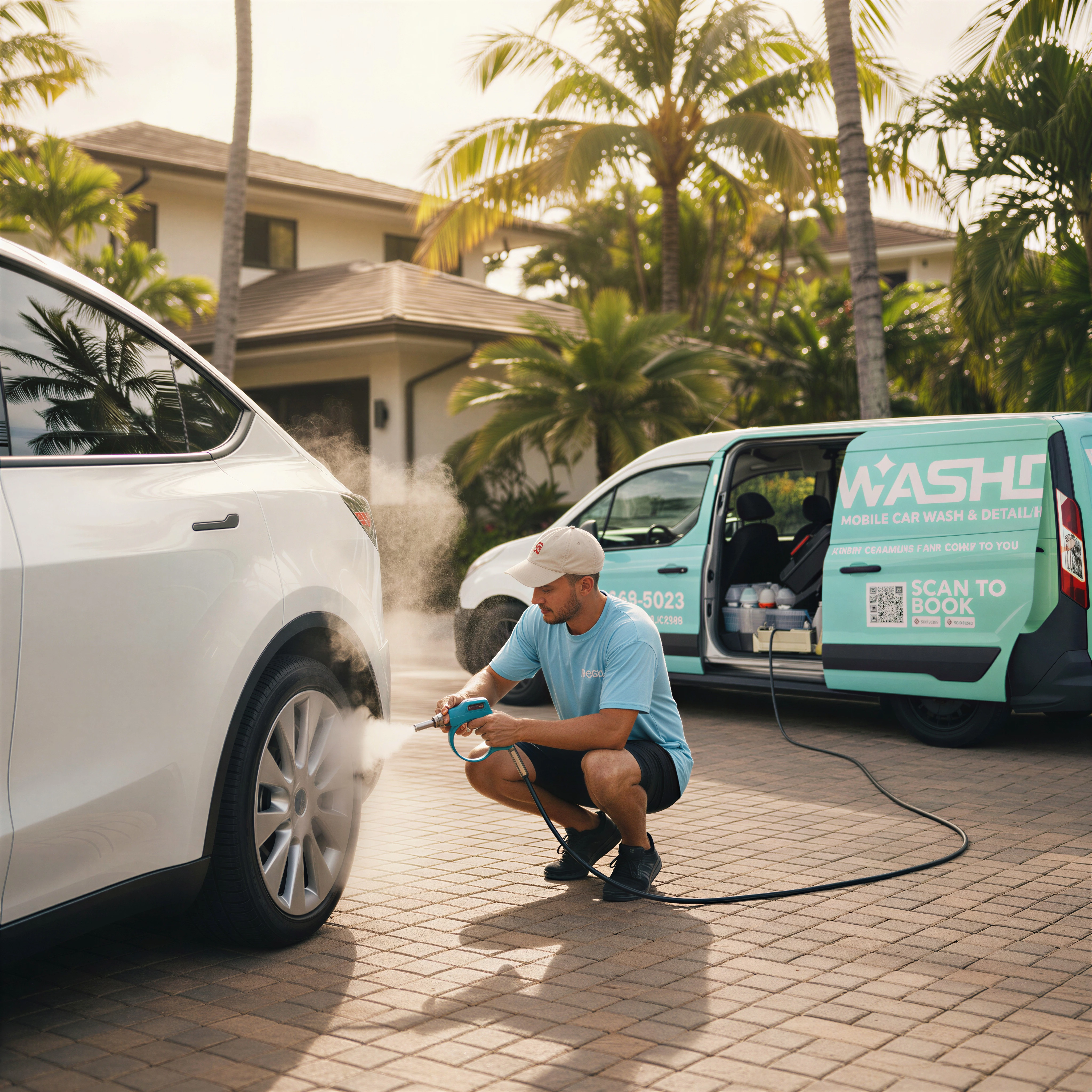 At-home driveway car wash and mobile detailing service in Kailua, Honolulu, Oʻahu