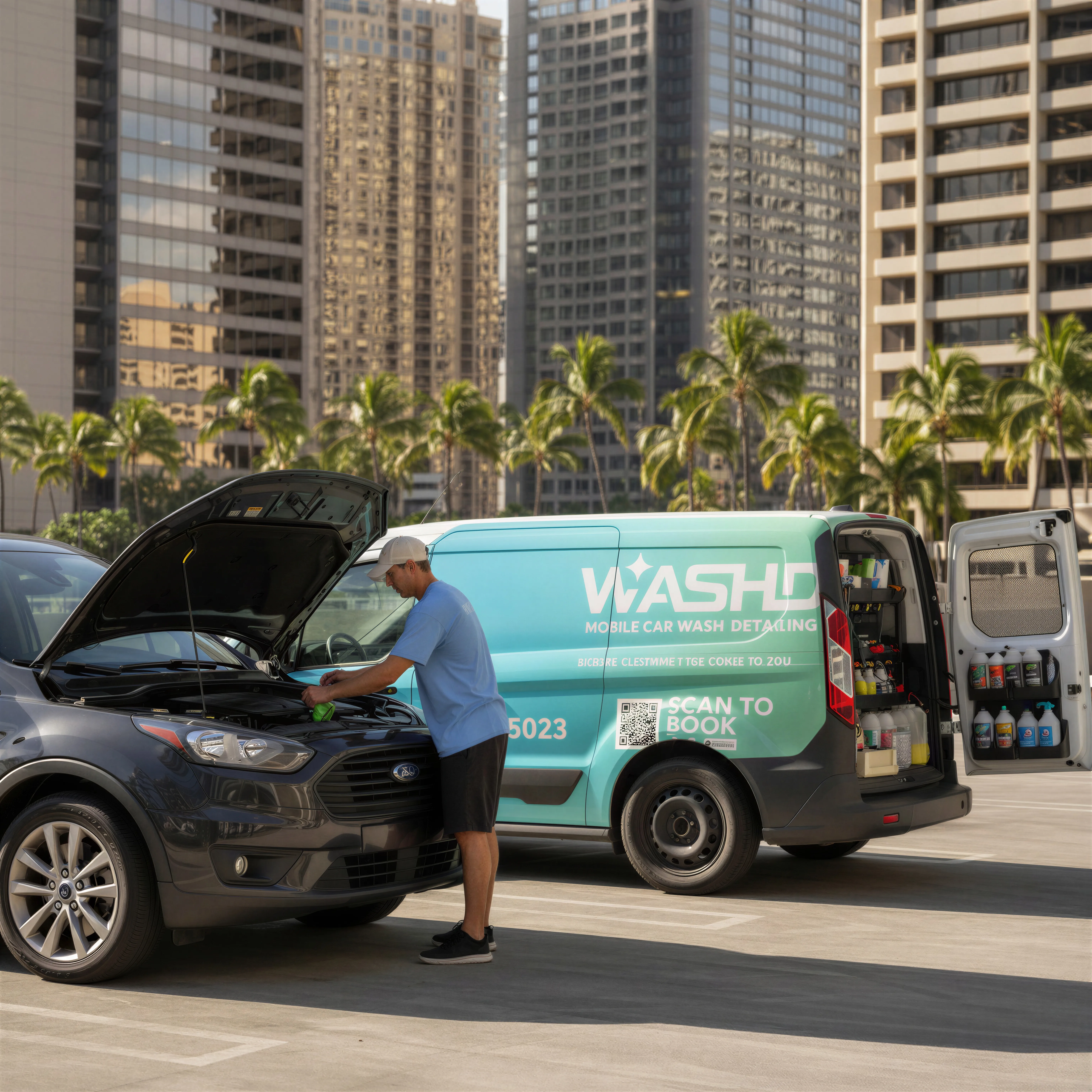 Mobile detailing at office parking lots across Honolulu and Kapolei