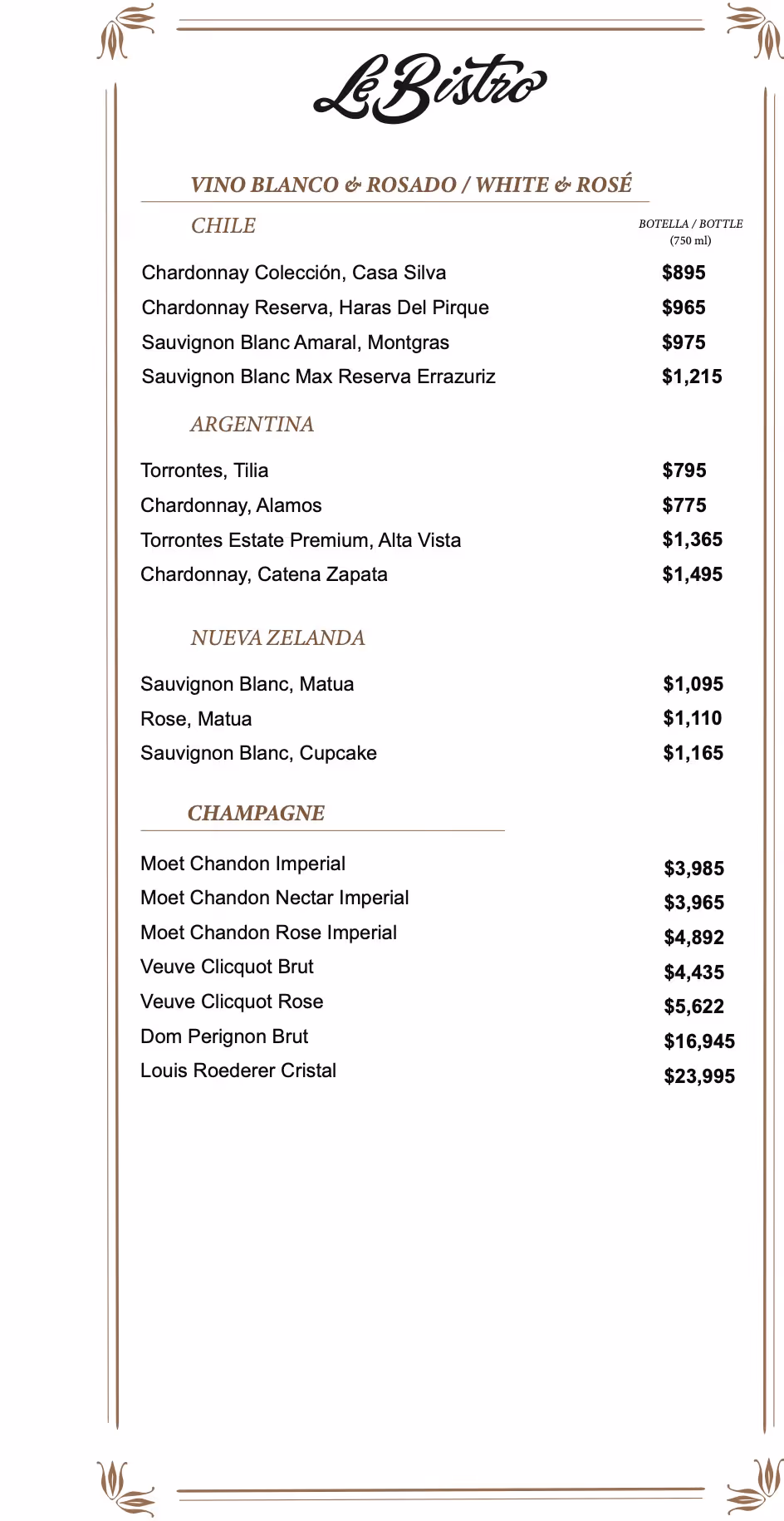 Wine menu page 6