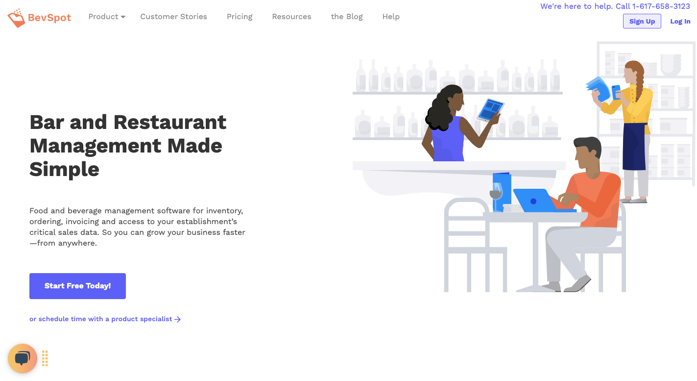 BevSpot's homepage