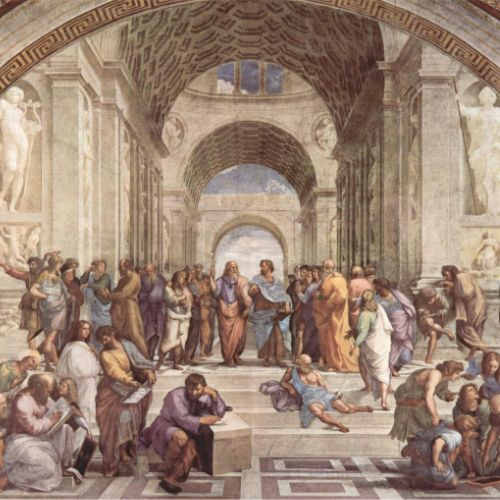 The School of Athens by artist Raphael.