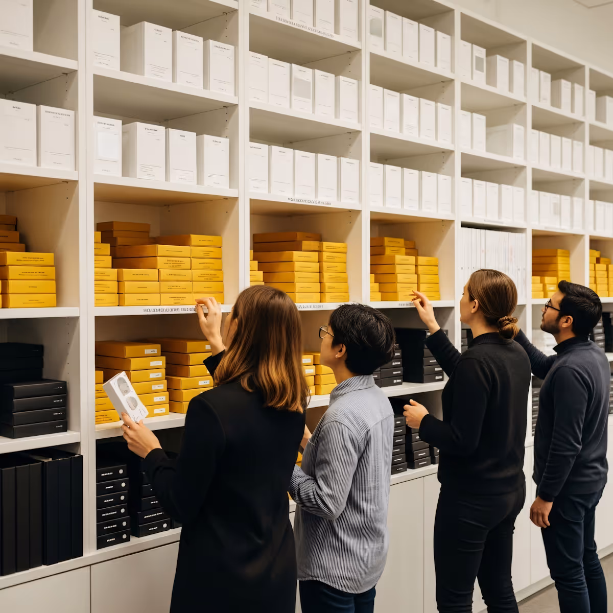 Organized Shelving Scene