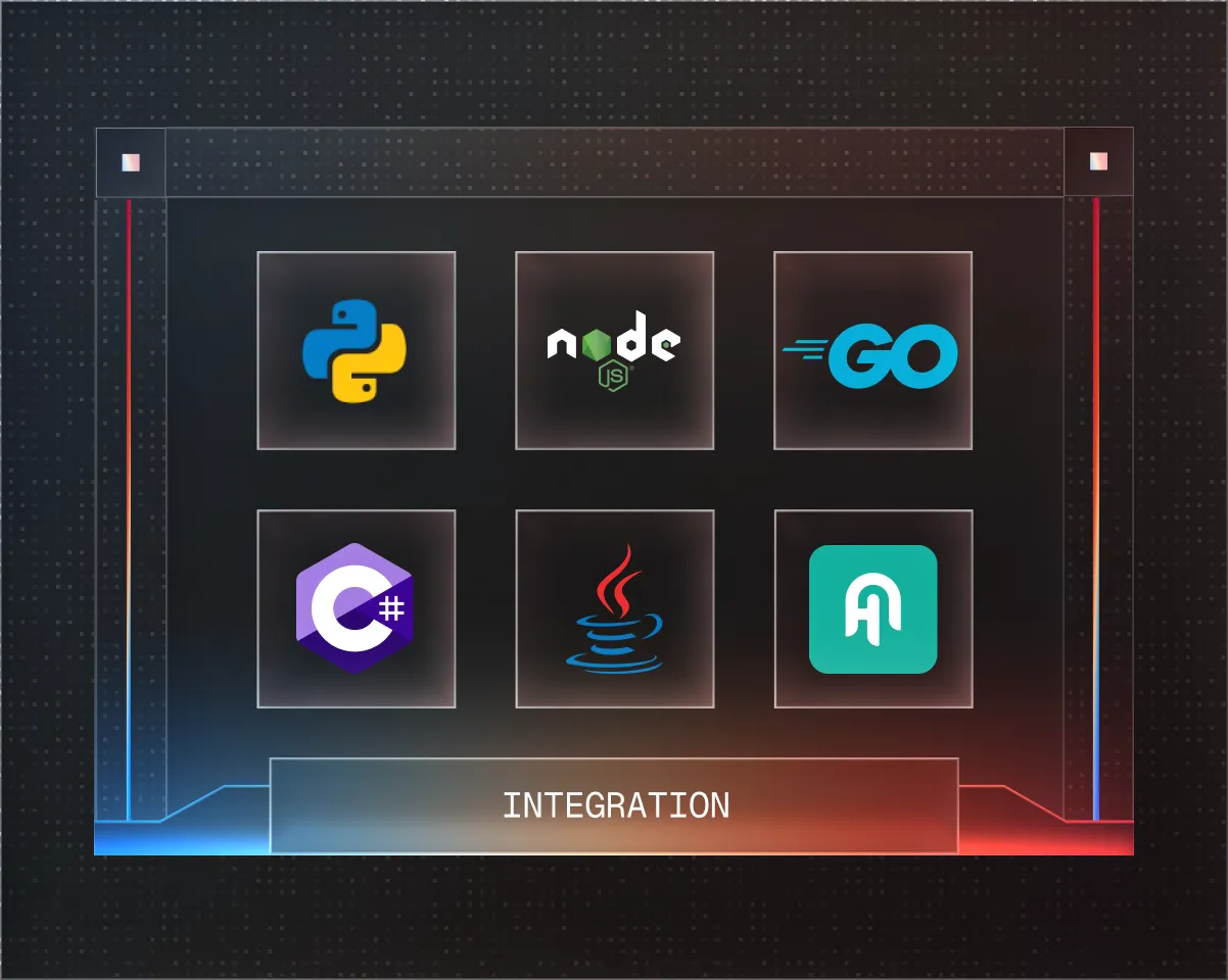 A bunch of different types of logos on a black background.