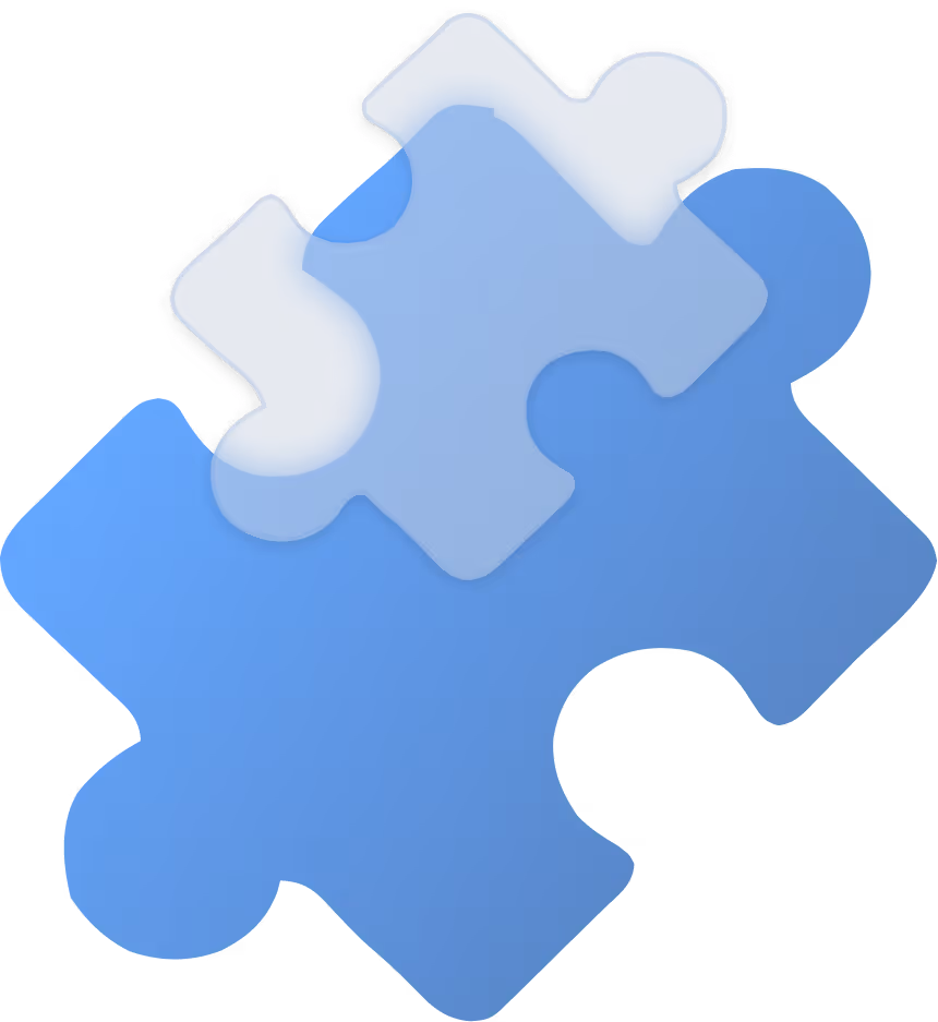 Blue puzzle piece icon representing autism awareness and support resources.