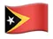 Flag of Timor-Leste with red field, black triangle and yellow border on the hoist side, and white star inside the black triangle.