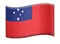 Flag of Samoa with red field, blue rectangle in the upper hoist-side corner bearing five white stars.