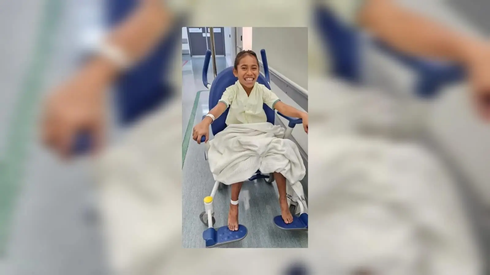 Child smiling at camera