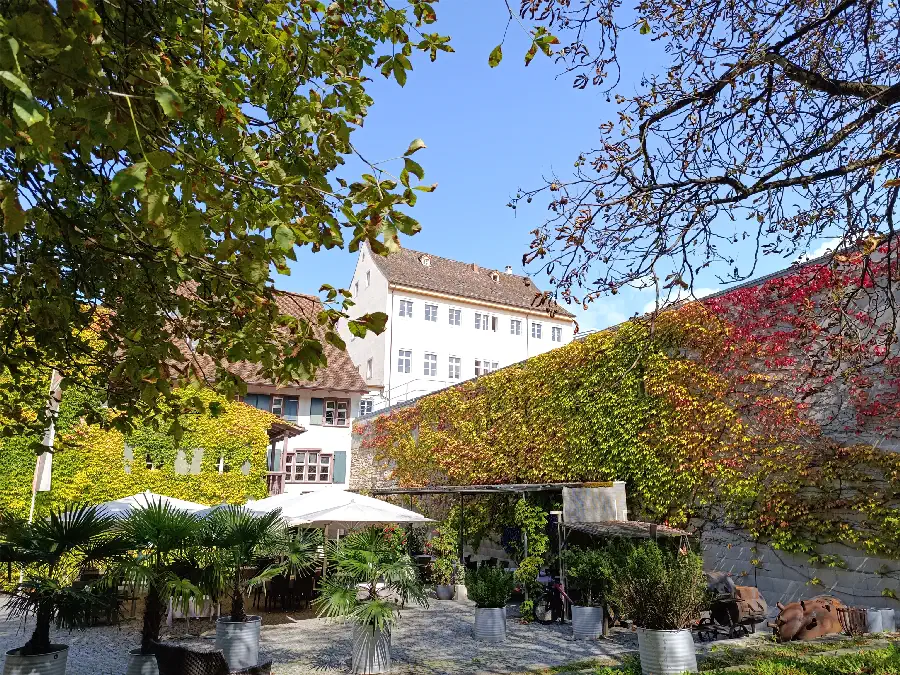Blick vom Gasthof zum Goldenen Sternen zur fabric
