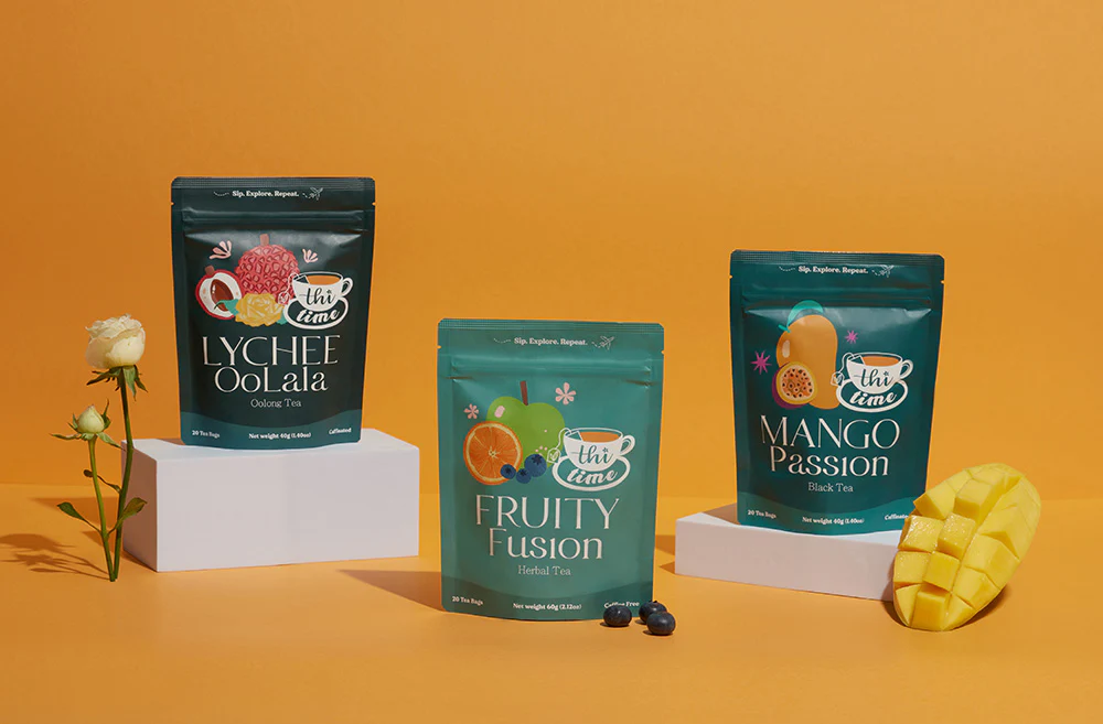 Thi Time Tea bundle with three globally inspired blends in premium packaging
