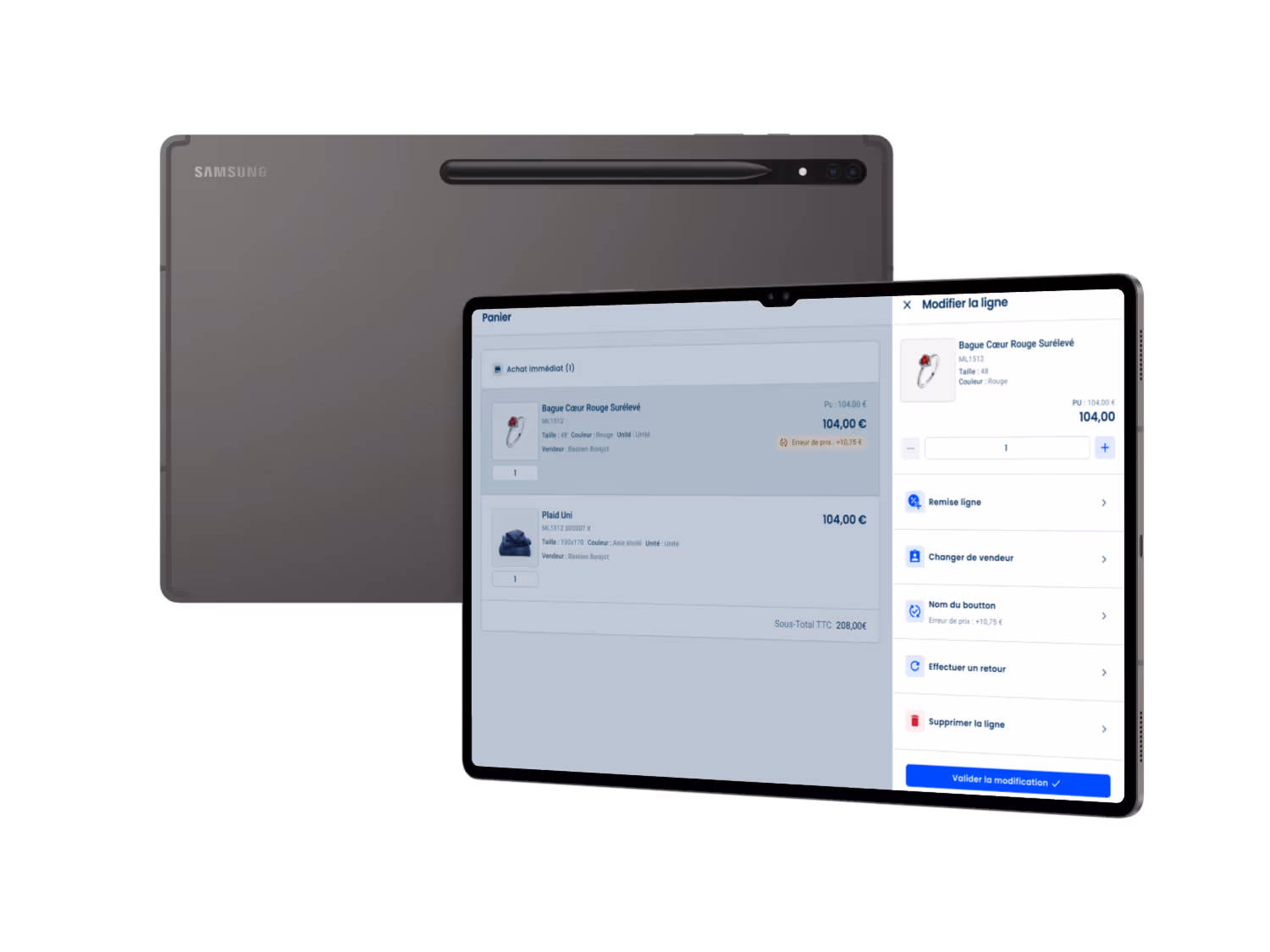 Live Store Item in the basket mockup