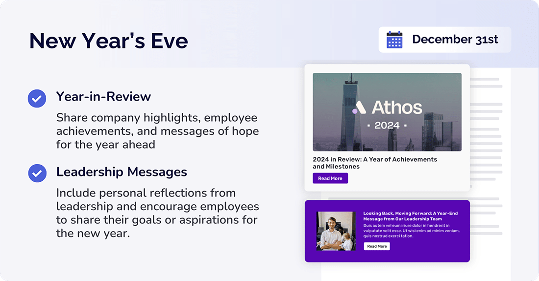 December newsletter ideas: New Year Eve