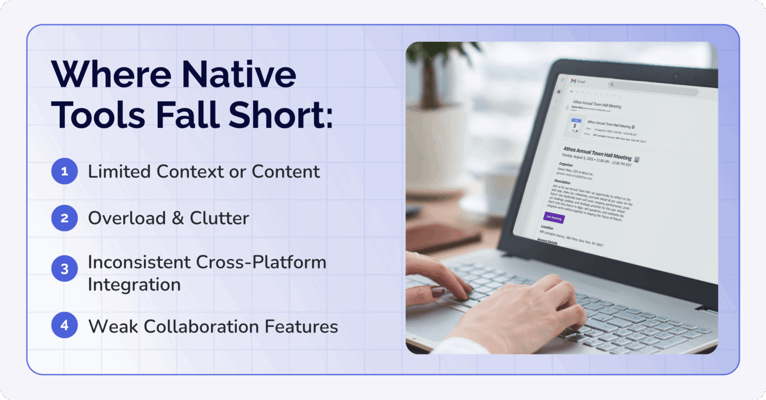 Weakness of other comm tools